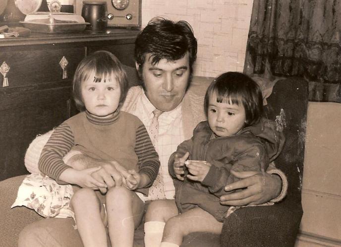 With Elayne and Sharon as kids